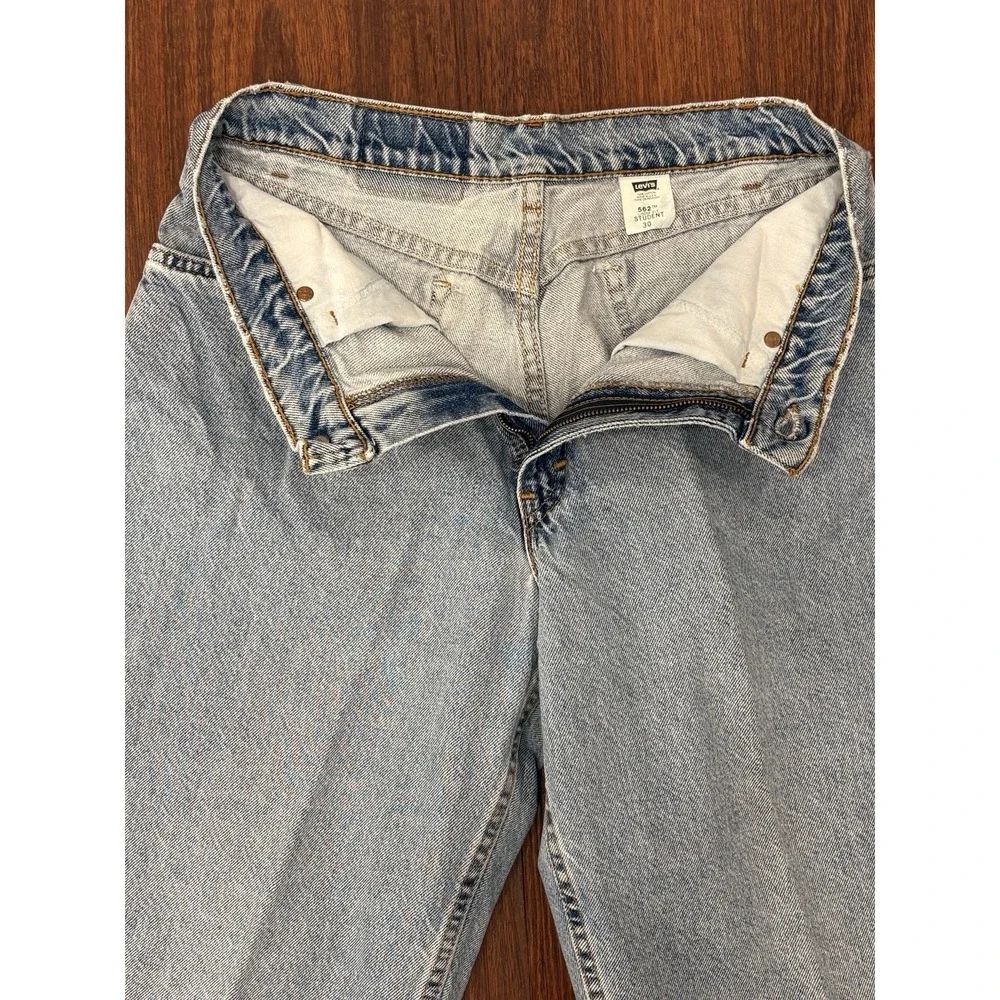 Levi's Vintage 562 Blue Loose Fit Student 30 Denim Shorts Orange Tab USA